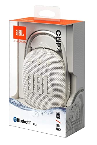 JBL 2 Pack Clip 4 Waterproof Wireless Audio Bluetooth Speaker Bundle (White) - color: White