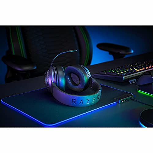 Razer Kraken V3 X Gaming Headset for PC, 7.1 Surround Sound, Black | TriForce 40mm Drivers, HyperClear Bendable Cardioid Mic, Chroma RGB Lighting