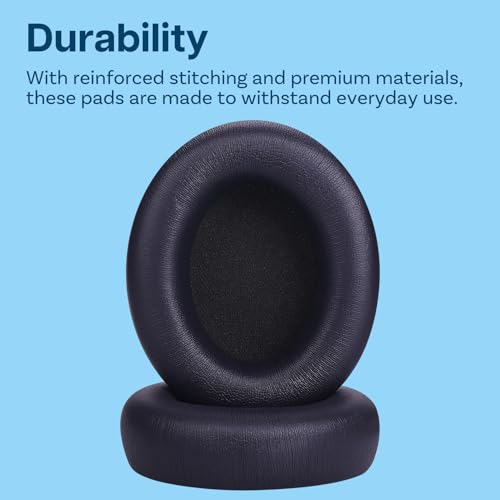 Ear Pads Replacement for Beats Studio Pro Wireless Noise Cancelling Headphones by MMOBIEL – Memory Foam and Protein PU Ear Pad Cushions – Noise Isolation Earpads Replacement – Blue - color: Blue