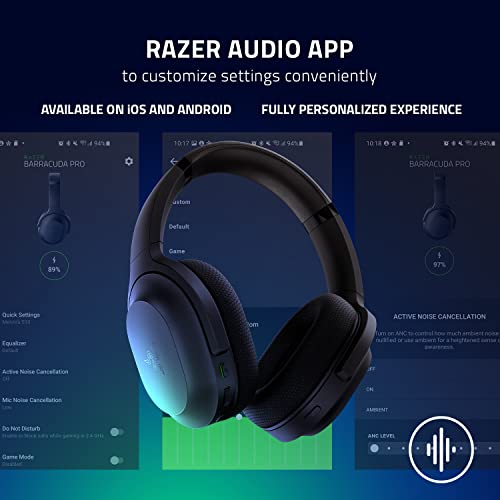 Razer Barracuda Wireless Gaming & Mobile Headset, 2.4GHz + Bluetooth, Black - color: Classic Black, size: Standard, style: Barracuda