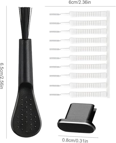 13 Pcs Phone Speaker Cleaning Kit - Cell Phone Port Cleaning Brush, Phone Charger Port Cleaner Kit | Reusable Cleaning Brush with Soft Gentle Bristles, Non Skid Charging Port Cleaning Kit