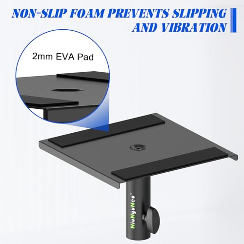 Speaker Stand Mounting Plates 35mm Pole Mount Removable Plates | 2-Pack, Metal Tray