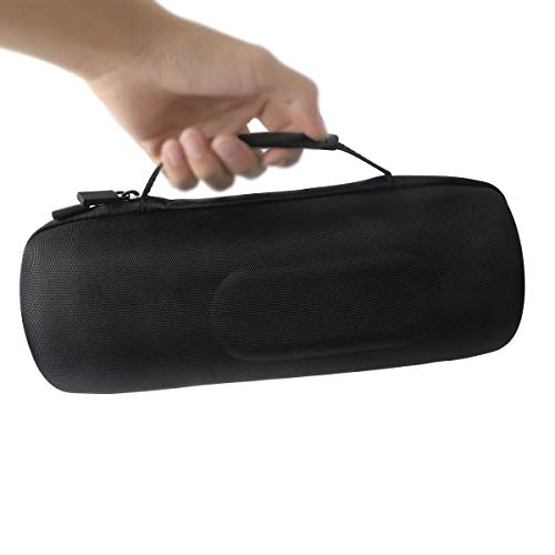 co2CREA Hard Travel Case for JBL Charge 5/4 Speaker, Black+Royal Blue | Portable Travel Bag Replacement with Custom Molded Interior and Handle, Shockproof EVA Shell and Soft Lining - color: Outside Black and Inside Royal Blue