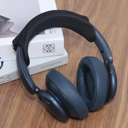 Adhiper Headphone Headband Cushion Cover for Anker Soundcore Space One, Q45, Life Q35 Q30, Q20, Q20i, Q11i, Q10 Headphones, 6mm Thick Soft Cover for Pressure Relief & Anti-Peeling, with Hanging Loop