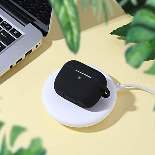 Lerobo for AirPods Pro 2 Case with Keychain, Black | Silicone Protective Cover Compatible with Apple AirPod Pro 2nd/1st Case for Women Men, Scratchproof, Shockproof, Dustproof - color: Black