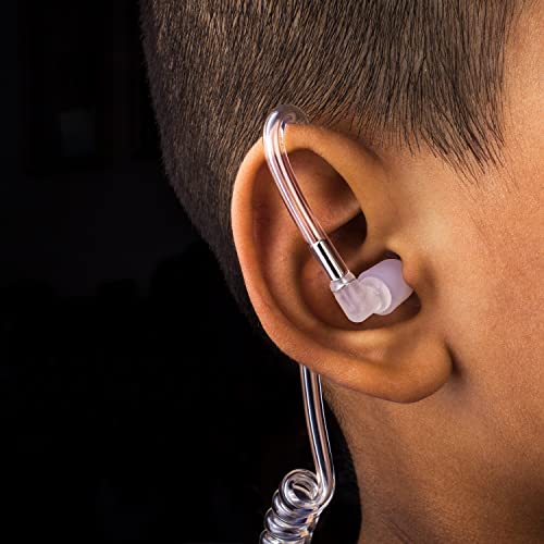 Remtise Replacement Acoustic Coil Tube for Two Way Radio Earpiece and Headset, Surgical Grade UV Resistant Acoustic Tube (Clear)