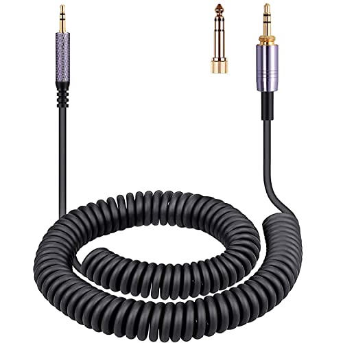 QC35 Coiled Audio Cable Compatible with Bose QC45(QuietComfort 45) NC700 AKG Y55BT Y55 Headphones 2.5mm to 3.5mm Extension Aux Cord with (1/4") Adapter(4.2ft-14ft) - size: 4.2ft-14ft