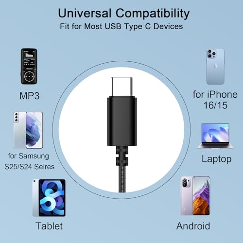 USB C Headphones Wired Earbuds for Samsung S26 S25 S24 S23 A16 A17 | in-Ear Earbuds Wired Noise Isolating With Microphone for iPhone 17 16 Pro Max/iPad 11 A16/Pixel/Android Small Ear Kids - color: Green