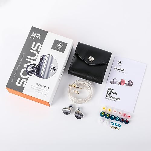 Linsoul 7HZ SONUS 1DD+1BA Dual Driver in Ear Monitor HiFi Wired Earbuds IEM - color: Grey