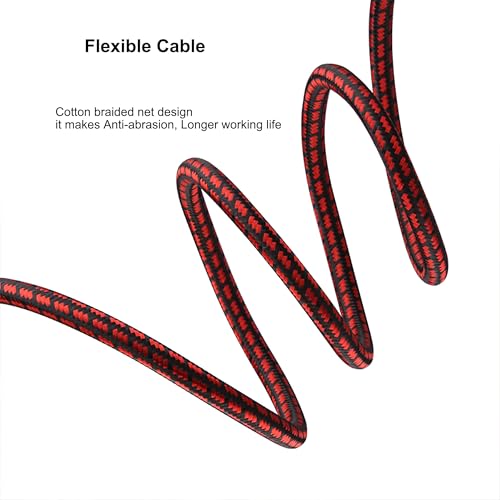 3.5mm Aux Cord, Audiophile Audio Auxiliary Cable 3.5 mm Male to Male Stereo Hi-Fi Sound Braided aux 1/8 Cable for Car Home Stereos Tablets Speakers (Straight 3.5mm, 6.5ft) - size: 6.5ft, style: Straight 3.5mm