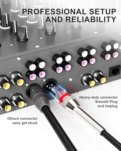 XLR Cables 75ft 2 Pack, Shielded and Balanced Male to Female, 3-pin | Long XLR Microphone Cable with Gold-Plated Connectors, Oxygen-Free Copper (OFC) Cord for X LR Cable Speaker, Metal Spring SR - size: 75 Feet, style: 2 Pack