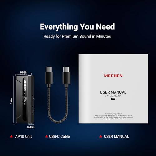 MECHEN AP10 USB DAC 동글 3.5mm/4.4mm HiFi Amp 밸런스 블랙 | ES9028Q2M+ES9603Q 칩셋, PCM384K/DSD256, 4.4mm 밸런스 522mW@32Ω, 3.5mm SE 111mW, SNR 120dB, 아이폰/안드로이드용 USB-C