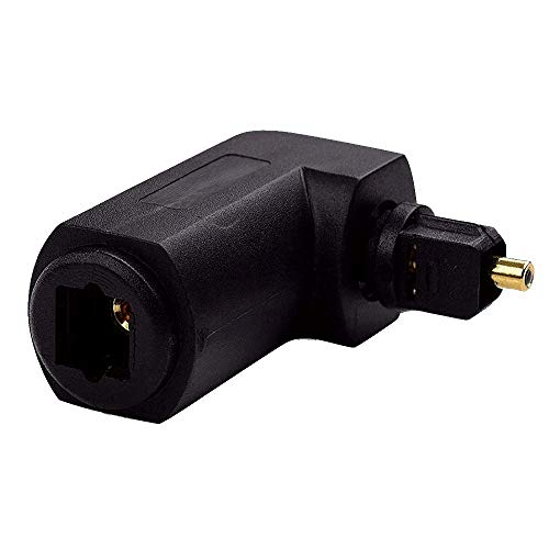 CablesOnline 2-Pack Right Angle (90 Degree) Toslink Digital Optical Audio Adapter (AD-T03-2)