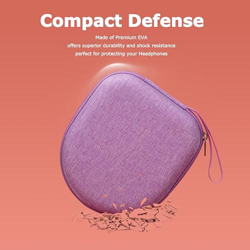 Ginsco Universal Headphone Case Compatible with JBL Tune 510BT 720BT, Sony WH-CH 720N/WH-CH520, with Sony/JBL/Soundcore Q20i Q30/BERIBES/TOZO/KVIDIO etc Wireless Headphones Purple - color: Purple