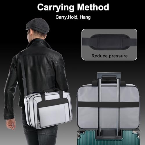 GDNasist Carrying Case Compatible with PS5/PS5 Pro/PS5 Slim, Grey - color: Grey