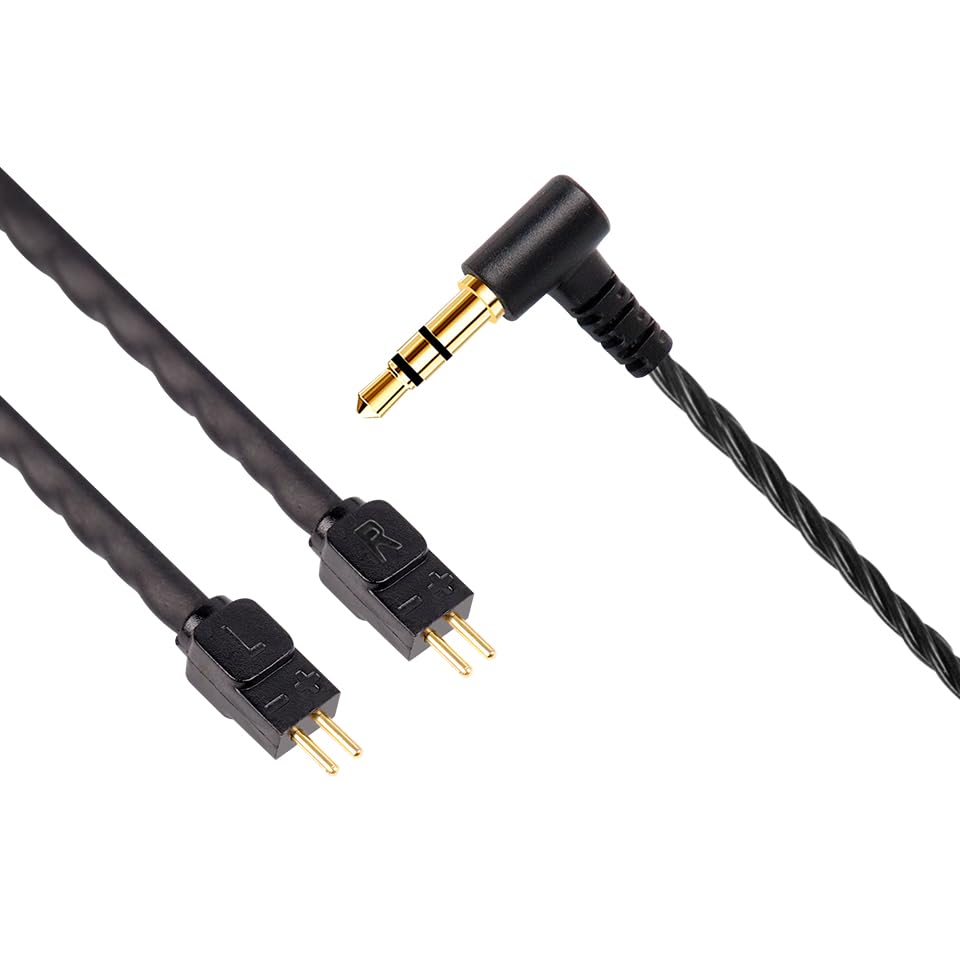 SOUNDLINK 2Pin Earphone Cable Wire for in-Ear Monitor Fits for 1964 w4r um3x es3 es5 - Black - color: Black