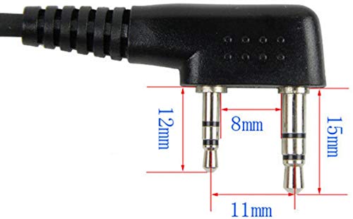 U94 PTT Cable Plug Headset Adapter Tactical Push to Talk Connector 7.0mm | Compatible with Baofeng Radio BF-F8HP BF-F9 UV-82 UV-82HP UV-82C UV-5R UV-5R+ UV-5R Mini UV-5RA UV-5RB UV-5RC UV-5RD UV-5RE