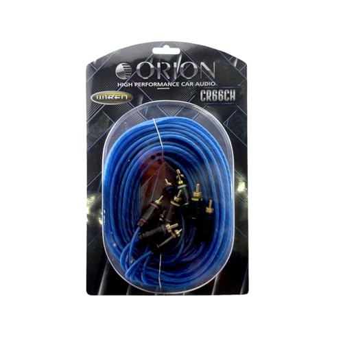 Orion Wired CR66CH 6-Channel RCA Cable, 17-Ft Blue CCA Car Audio Interconnect, RCA Male to Male Straight Connectors, Amplifier, Speakers, Home Theaters, Subwoofers, Hi-Fi Systems & DSP Signal Cable - style: 6 CH - 17 FEET