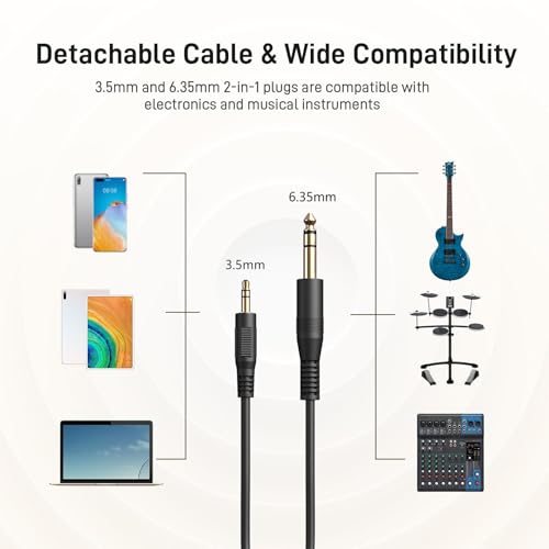 MAONO HD300T USB/XLR Podcast Microphone + MH601 Pro Studio Monitor Headphones