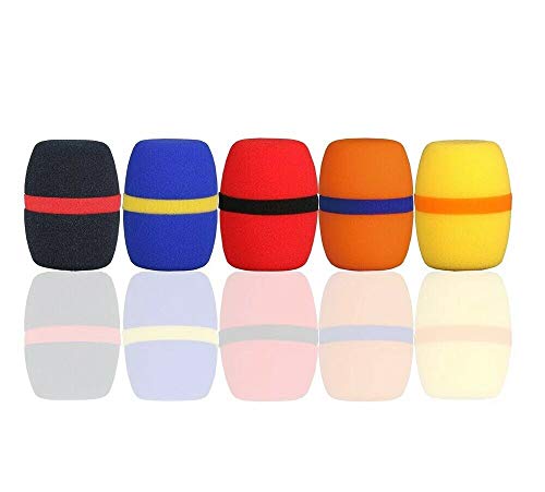 5 Pack Color Thick Microphone Cover Microphone Foam Cover Windscreen for Shure SM58 Wireless Microphone Handheld