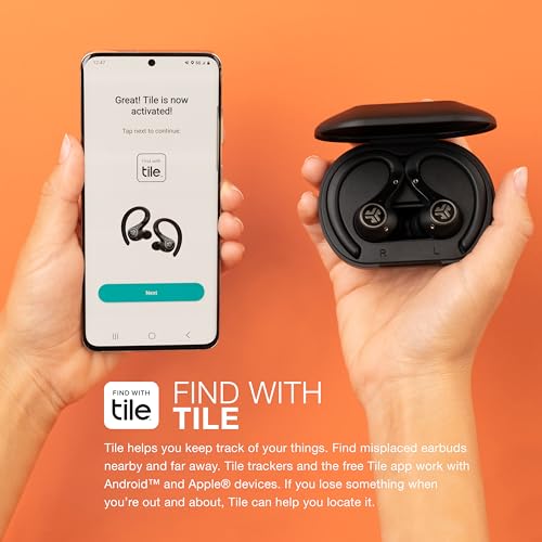 JLab Epic Air Sport ANC True Wireless Bluetooth 5 Earbuds, Headphones for Working Out, IP66 Sweatproof, 15-Hour Battery Life, 55-Hour Charging Case, Music Controls, 3 EQ Sound Settings - style: ANC
