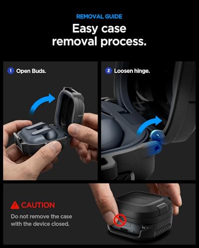 Spigen Lock Fit Designed for Galaxy Buds 4 Pro/Buds 4 Case (2026) | Secure Locking Clip, Dual-Layer Protection, Included Carabiner, Wireless Charging Compatible - Matte Black - size: Buds4 Pro / Buds 4