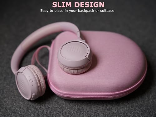Ginsco Universal Headphone Case Compatible with JBL Tune 510BT 720BT, Sony WH-CH 720N/WH-CH520, with Sony/JBL/Soundcore Q20i Q30/BERIBES/TOZO/KVIDIO etc Wireless Headphones Pink - color: Pink