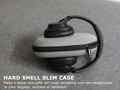 Ginsco New Case Compatible with Sony WH-CH 720N/710N Noise Canceling Wireless Headphones, with JBL Tune 770NC 720BT SoundCore Q20 BERIBES/KVIDIO/Picun Hard Shell Travel Carrying Headset Case (Grey) - color: Grey