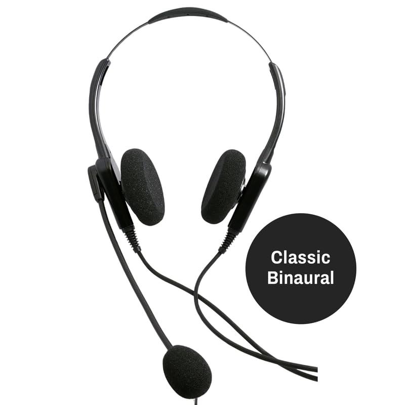 INNOTALK - Cisco Phone Headset, Classic Binaural Wired Headset with Microphone & Quick Disconnect RJ9 Adapter for Most Cisco Phones, Wired Headphones, Cost Effective Corded Headset - size: Classic-Binaural