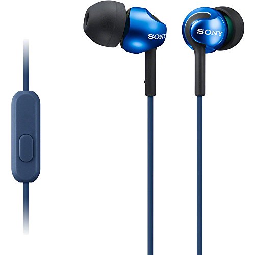 Sony MDREX110AP Step-Up EX Series Earbud Headset (Blue) - color: Blue