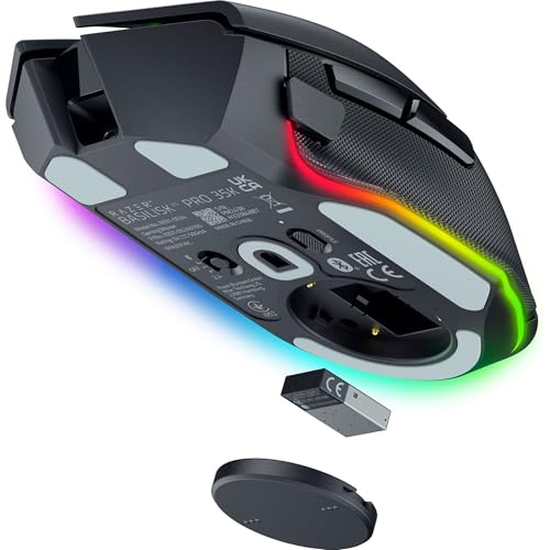 Razer Basilisk V3 Pro 35K Wireless Gaming Mouse, 140 Hr Battery, Black | 35K DPI Optical Sensor Gen 2, HyperScroll Tilt Wheel, 13 Customizable Controls, Chroma RGB, Optical Switches Gen 3