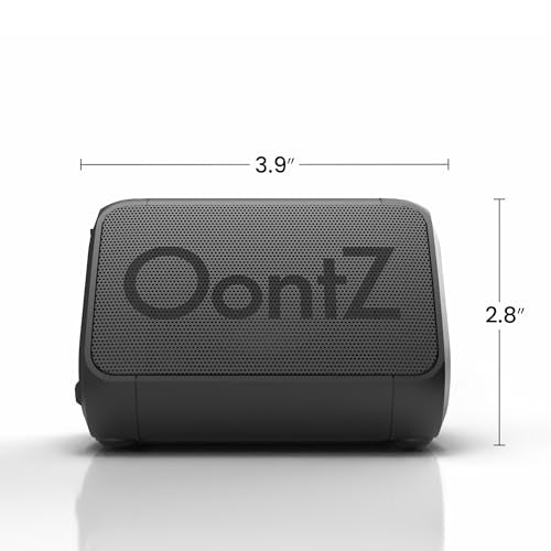 OontZ Angle Solo Compact Bluetooth Speaker, 14-Hour Playtime | Compact 5W Bluetooth speaker with clear sound, 100-ft range, IPX5, mic, AUX Input and USB-C Charging Cable. - color: Black