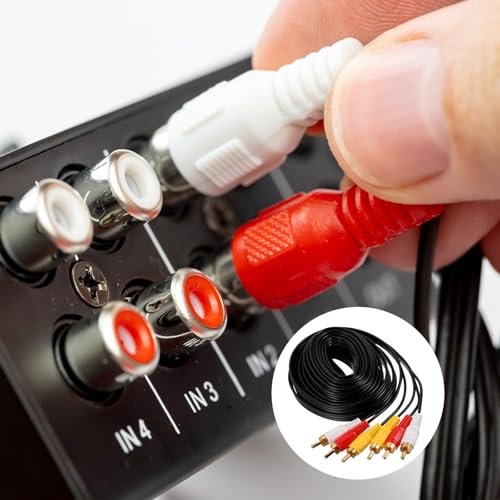 MECCANIXITY 16ft RCA Cable, 2RCA Male to 2RCA Male Audio Video Speaker Cable for Subwoofer Amplifier Home Theater DVD TV - size: 16ft, style: 2RCA Male to 2RCA Male