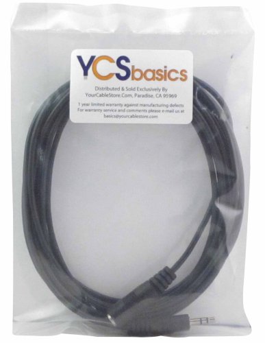 YCS basics 12 Foot 3.5mm Stereo Headphone/AUX Extension Cable Male/Female - size: 012 Ft