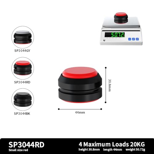 Preffair Audio Speaker Aluminum/Silicone Isolation Feet Turntable Damper Vibration Stopper Stand Absorption Shock Pad for Amplifier Preamp DAC Devices 4Pcs (Black, 1.73"x1.18") - color: Black