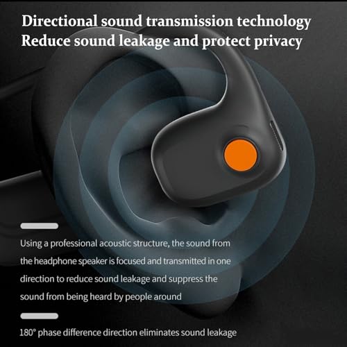 Open Ear Headphones with Mic - 29g Lightweight Open Ear Headset with DSP Noise Cancelling Boom Mic, 270° Rotatable Mic, Dual Device Connection, 10H Battery for Work, Office, Driving