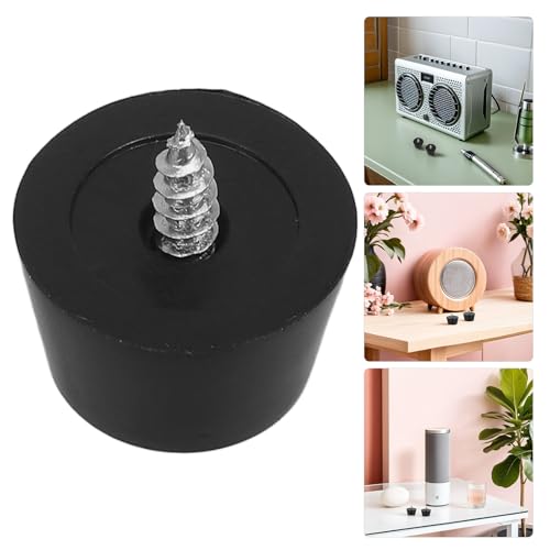 OUNONA 20pcs Speaker Isolation Feet for Bookshelf Speakers and Studio Monitors, Anti-Slip Vibration Control Pads Made of PVC and Metal with Cone Shaped Design, for Professional Audio