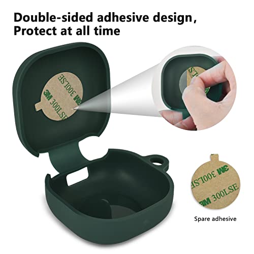 AIRSPO Silicone Case Compatible with Samsung Galaxy Buds 2 Pro/Galaxy Buds 2/ Galaxy Buds Pro/Galaxy Buds Live Case (Midnight Green) - color: Midnight Green