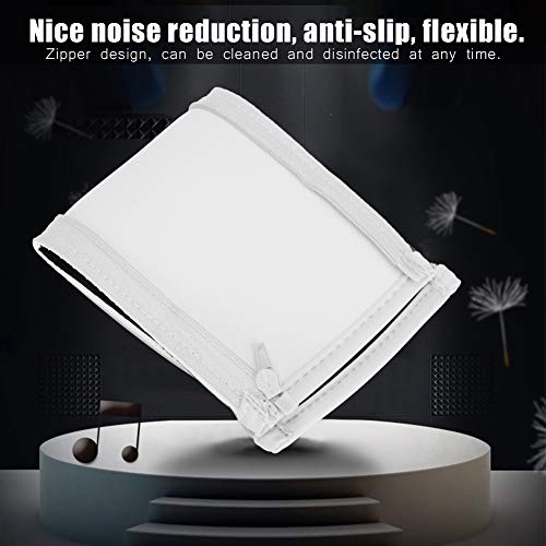 Headphone Headband Cover, Premium Protein Leather Replacement Cushion with Zipper Design for Iron Triangle M50 Headphones, Soft Comfortable Anti-Slip White - color: White
