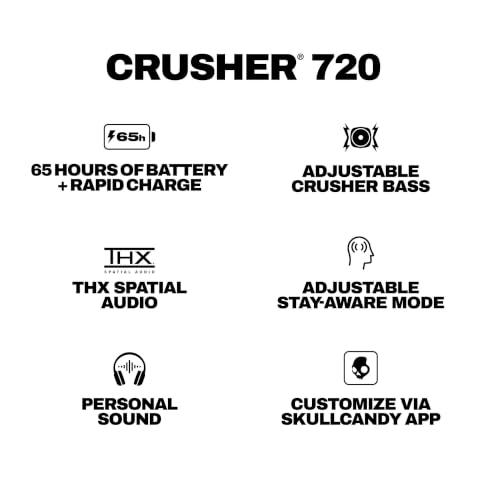 Skullcandy Crusher 720 Wireless Sensory Bass Headphones - Future - color: Future