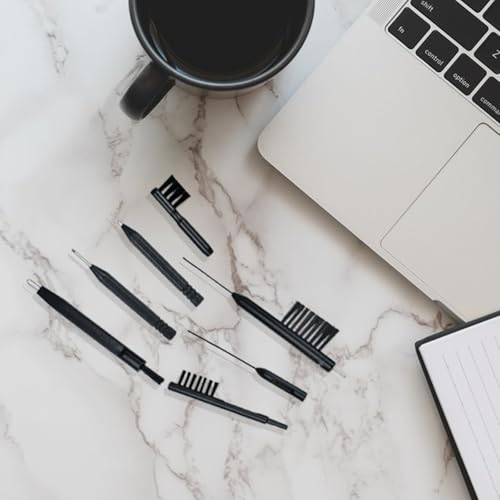 10 PCS Hearing Aid Cleaning Kits Hearing Amplifier Brush Tools Earbuds Headphones Airpods Cleaner Brush Kits with Case - color: Black&white