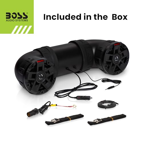 BOSS Audio Systems ATV6.5B 6.5 Inch ATV Speakers, Amplifier, Bluetooth - style: 6.5" Speakers, Black