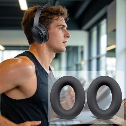 SOULWIT Sweat Ear Cover for Bose Headphones - Black | (Not Fit 700NC/QC Ultra), for QuietComfort QC2/QC15/QC25/QC35/QC45/QC SC/Ae2/SoundTrue AE/SoundLink AE Headphones - color: Black