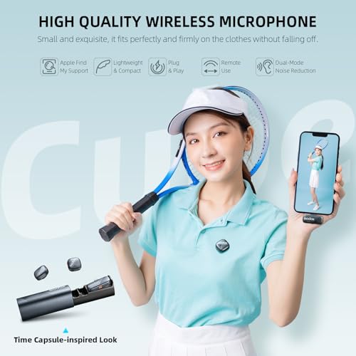 GODOX Cube-SL Wireless Lavalier Microphone System | 48kHz 24-bit Audio, Float Recording, 1000ft Range, 30H Battery, Lightning Receiver with Charging Case