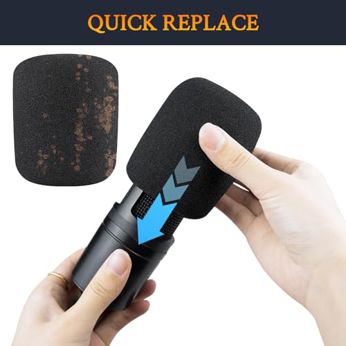 SOULWIT 2Pcs Pop Filter for ATH AT2020/AT2050/AT4040 - Black