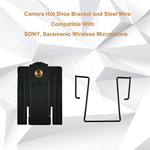 Mount Adapter, Hot Shoe Mount with 1/4" Thread, Replacement Mic Belt Clip for Sony, Saramonic, Boya Wireless Microphones, Attaches to Cold Shoe Mounts of Video Cameras, DSLR