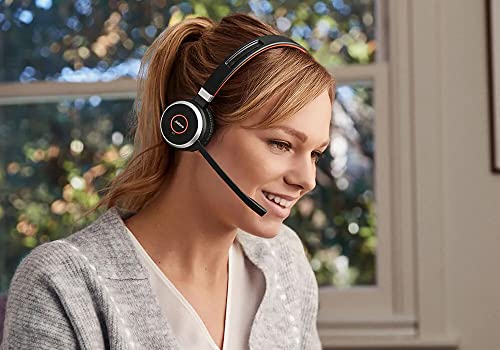 Jabra Evolve 65 SE Mono Wireless Headset - Bluetooth Headset with Noise-Cancelling Microphone, Long-Lasting Battery, and Charging Stand - MS Teams Certified, Works with All Other Platforms - Black - size: MS Teams, style: Mono with Stand