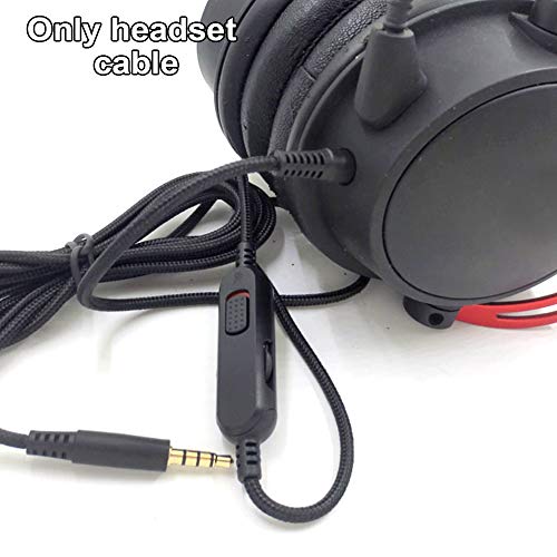 Detachable Replacement Audio Aux Cable Cord Wire 3.5mm Headphones Audio Cable with Inline Mute & Volume Control,Compatible with HyperX Cloud Mix Cloud Alpha