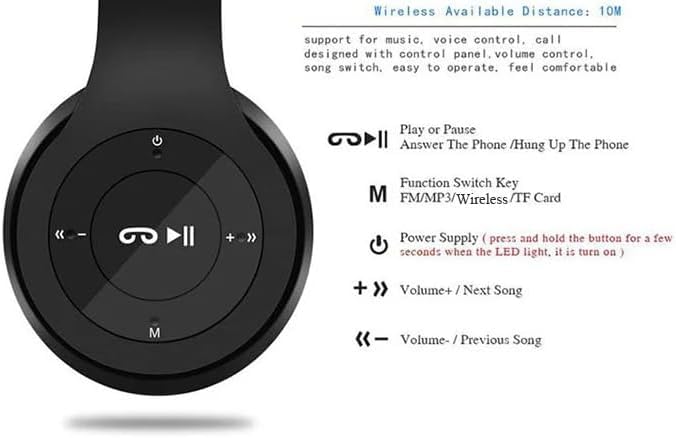 On-Ear Headphones with Microphone - Foldable Super Stereo Bass, Hybrid Active Noise Cancelling Headphones with Transparent Modes,65H Playtime Wireless Bluetooth with Mic, Deep Bass