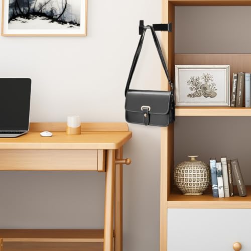 Totority 2 Pack Table Mount Clamps, Low Profile Metal Desk C-Clamp | Black Metal C-Clamps for Desk Mounting, Microphone Arms, Studio Setups, and Workspace Organization with Compact Design